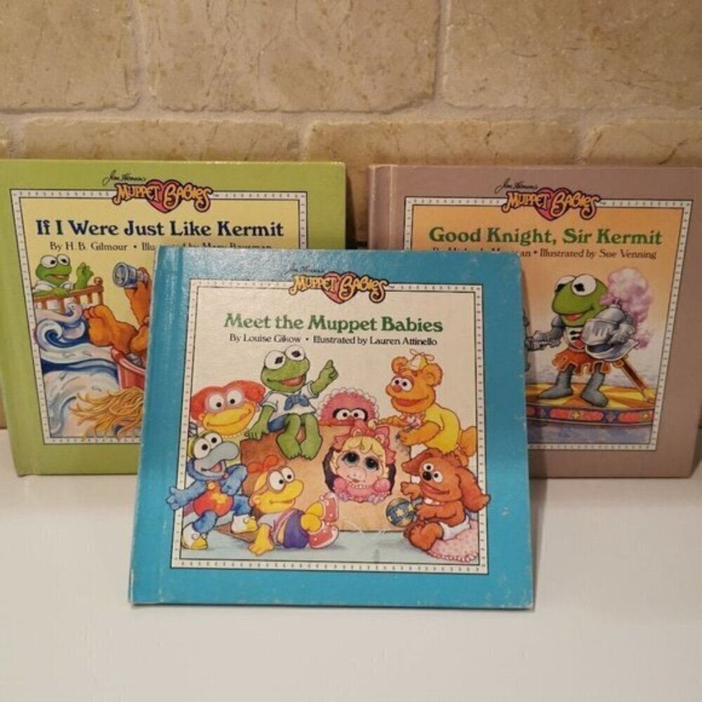 Muppet Babies Books Set of 3 Vintage Jim Henson Kids Stories Miss Piggy Kermit